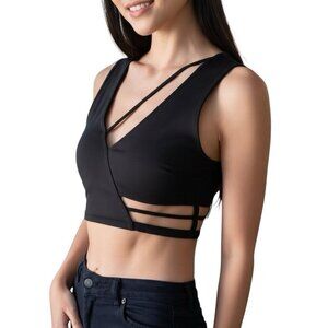 Cider Black Cutout Crop Top Women’s Medium